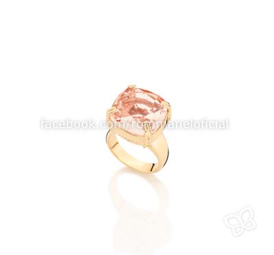 anel com pedra rosa