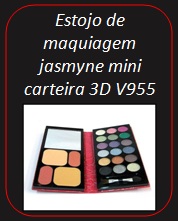 Estojo de maquiagem Jasmyne mini carteira 3D V955
