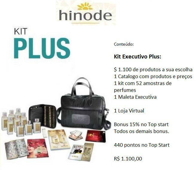 Kit Plus Hinode faça seu cadastro no ID 479374 e compre o kit plus e comece na Hinode