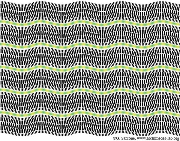 ilusão de ótica ondulações
