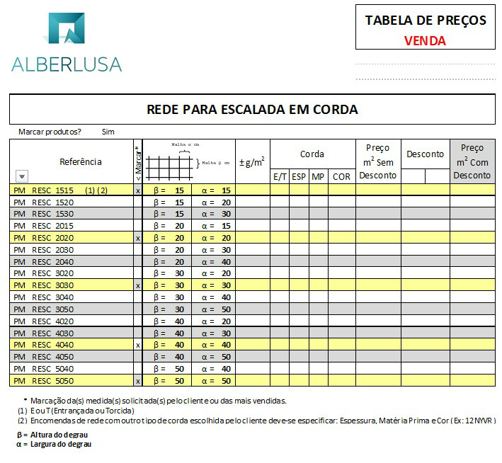 ALBERLUSA Rede para Escalada em Corda