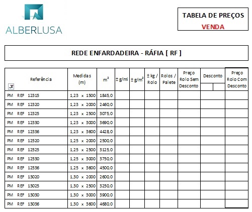 ALBERLUSA Rede Enfardadeira (Para Enfardar)