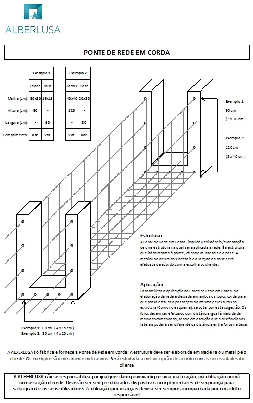 ALBERLUSA Ponte de Rede em Corda