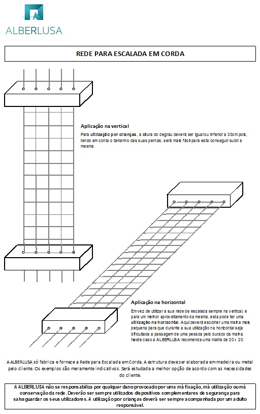ALBERLUSA Rede para Escalada em Corda