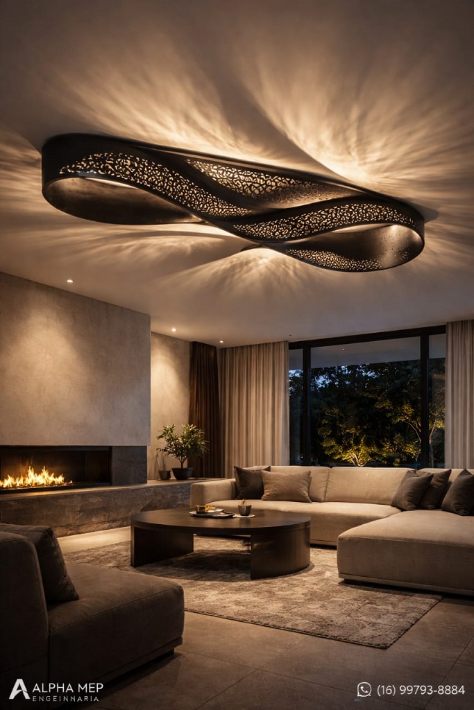 Luminária Exclusiva Aurora Boreal