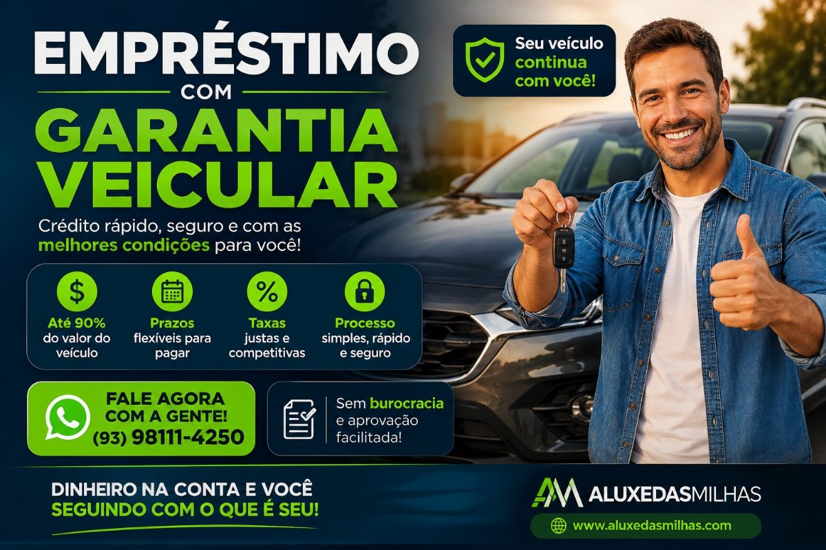 Empr&eacute;stimos comgarantia veiculo