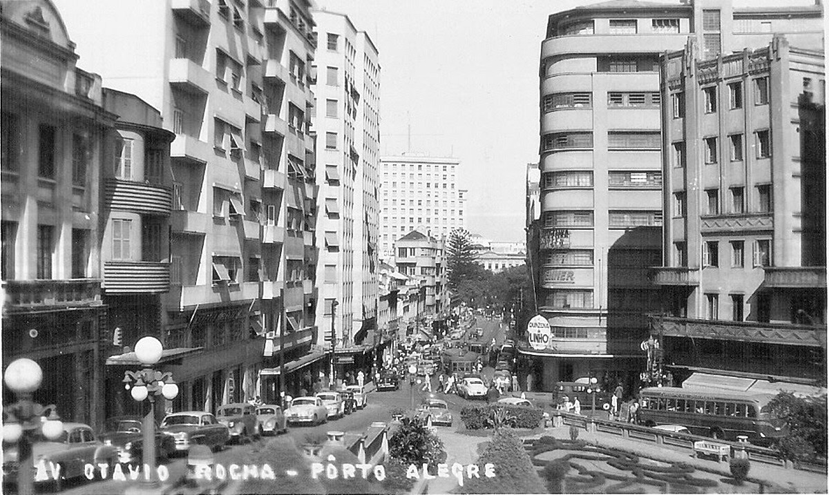 Praça Otávio Rocha década de 1950.