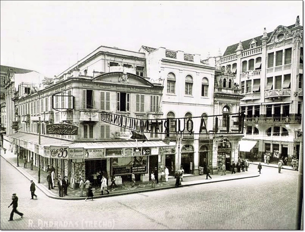 Rua dos Andradas anos 1930.