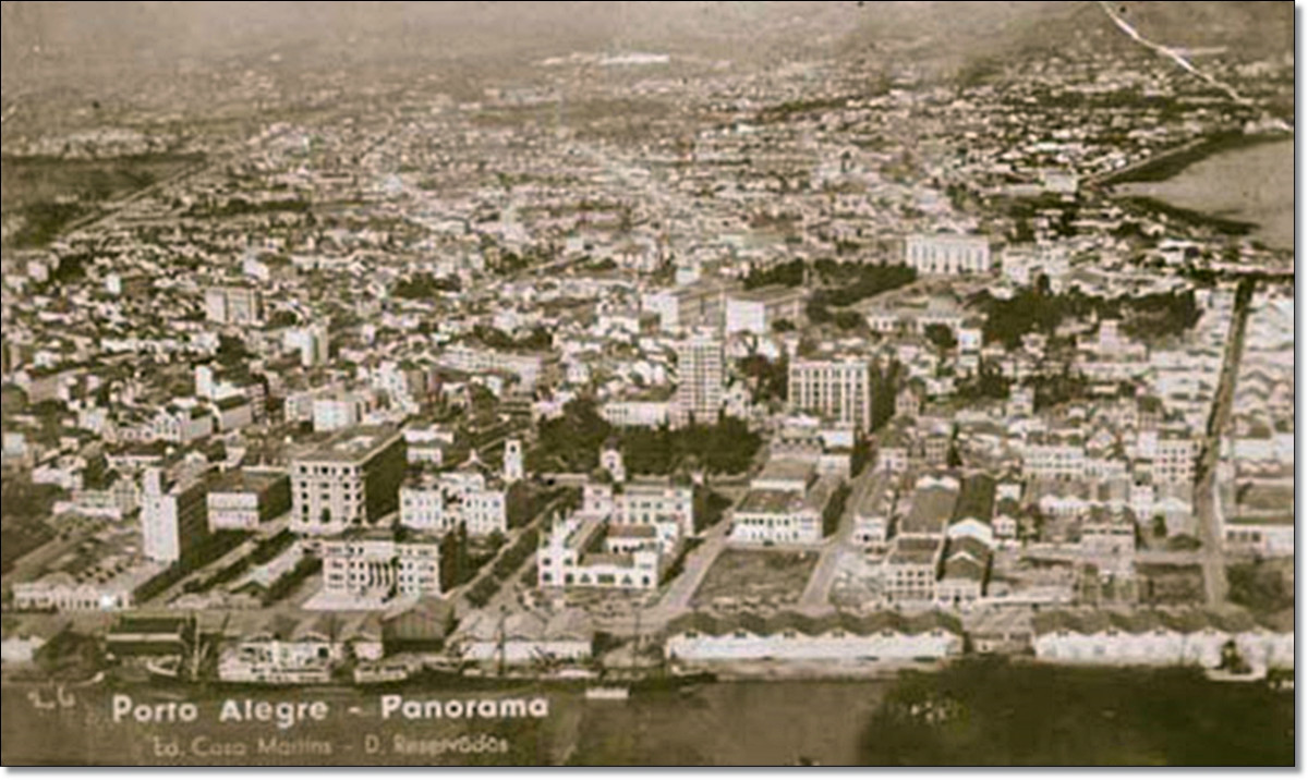 Vista aérea de Porto Alegre década de 1930.