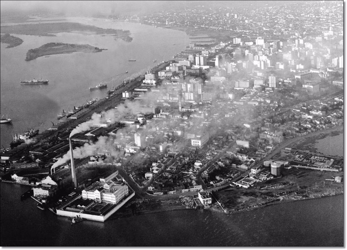 Porto alegre, Gasômetro e Casa de Correção 1959.