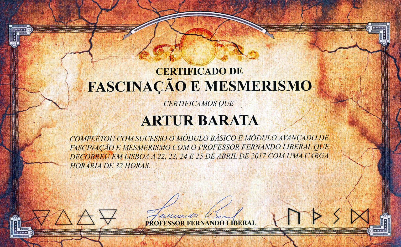 Certificado Fernando Liberal