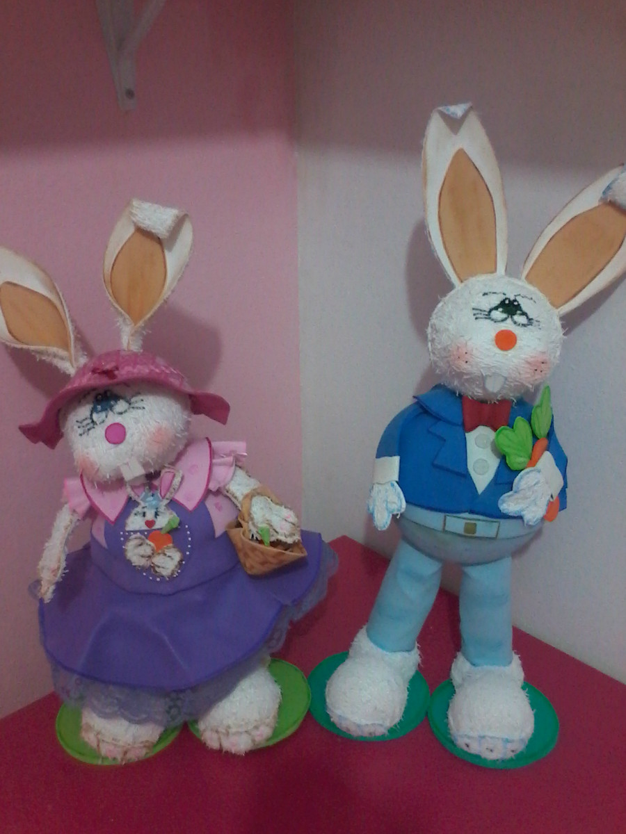 Lindo casal de coelhinhos que vieram moras no Artes&Carinho