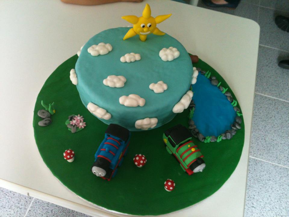 Thomas, Percy, Comboios, Sol, Nuvens