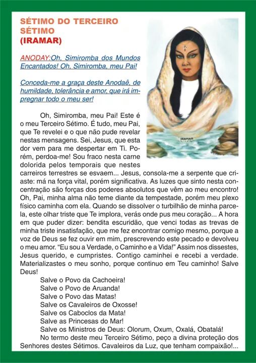 Salve Deus! Princesa Iramar! Salve Deus!