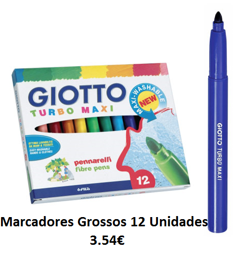 Marcadores Grossos 12 Unidades