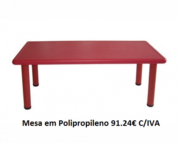 Mesa em polipropileno rectangular