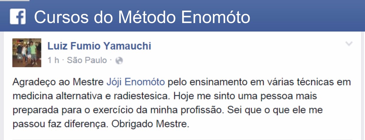 depoimento testemunho curso enomoto joji