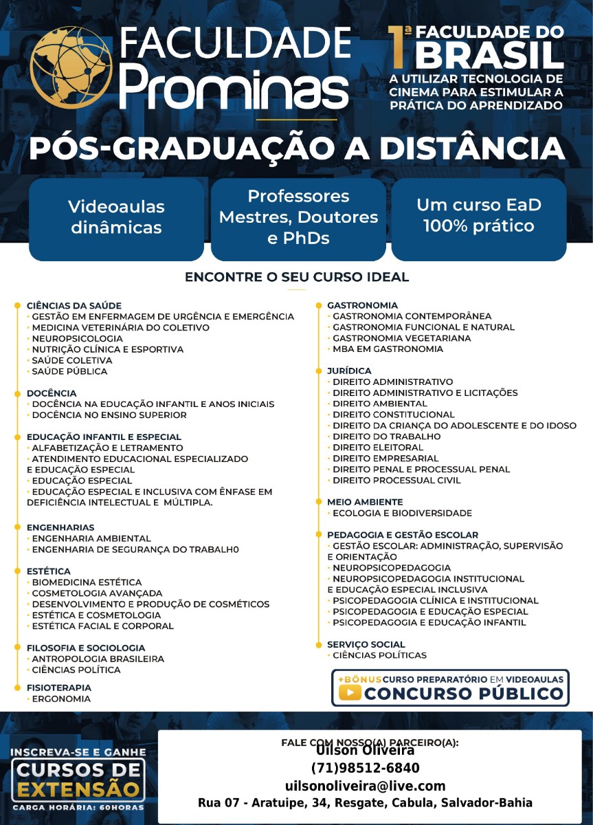 Relação de cursos