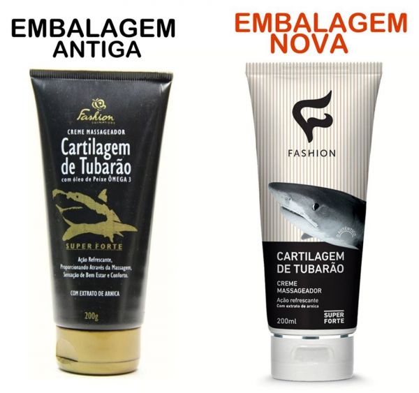 CREME MASSAGEADOR CARTILAGEM DE TUBARÃO   KIT COM 12 FRASCOS   Elaborado com Complexo Protéico formado por proteínas e colágenos e Extrato de Arnica. Acrescentado o Óleo de Peixe ômega 3, seu uso oferece absorção rápida e refrescante, proporcionando através de massagem, maior sensação de bem-estar e conforto.