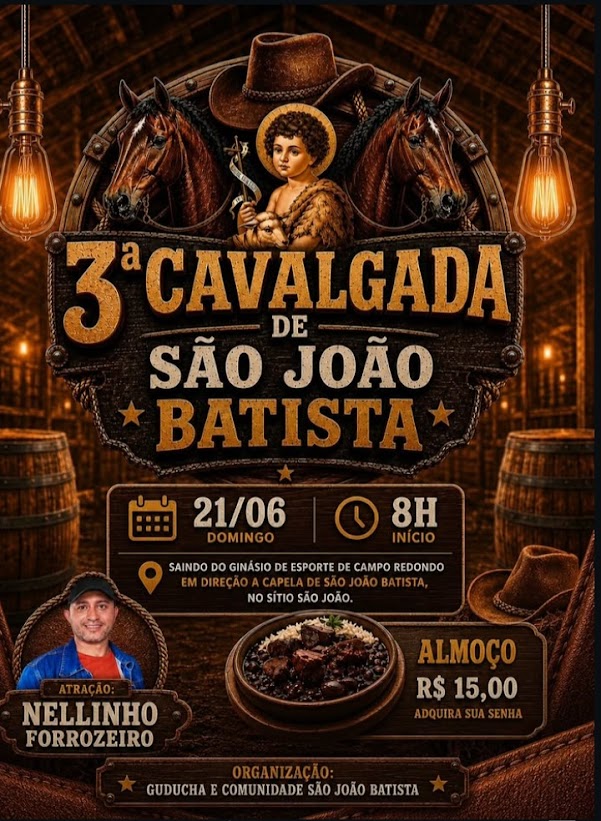 3&ordf; CAVALGADA DE S&Atilde;O JO&Atilde;O BATISTA EM 2026