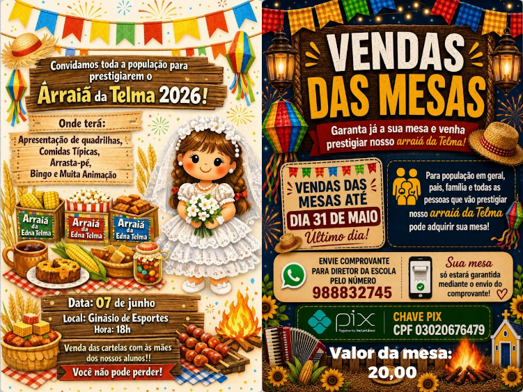 ARRAI&Aacute; DA DONA TELMA 2026