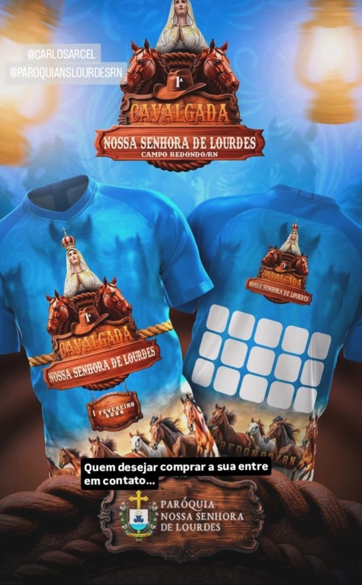 CAMISA DA I CALVALGADA DE NOSSA SENHORA DE LOURDES 2026