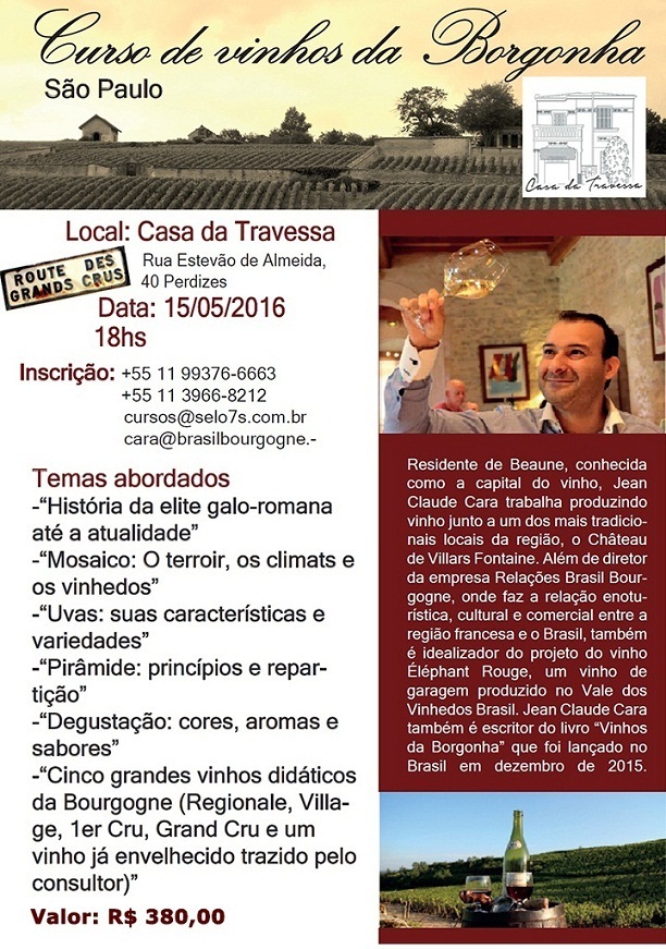 curso Vinhos da Borgonha