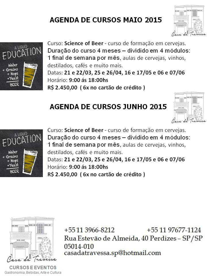 agenda de cursos