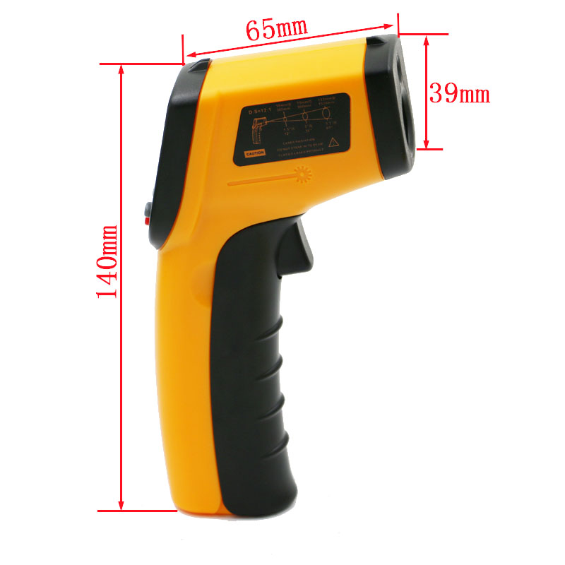 Termometro Digital a Laser GM320 dimensões