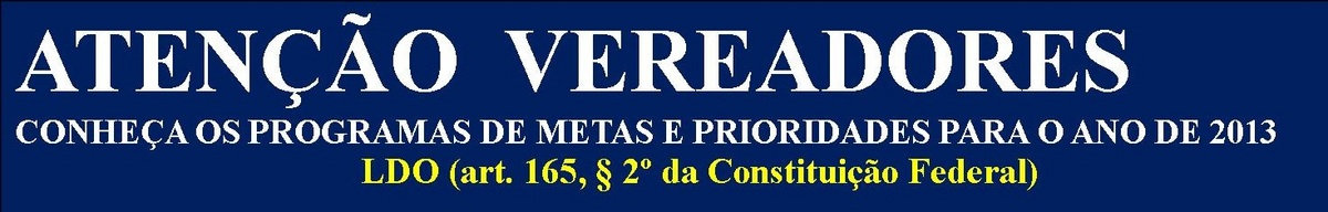 Programas de metas Prioridade para 2013