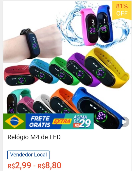 Relógio led