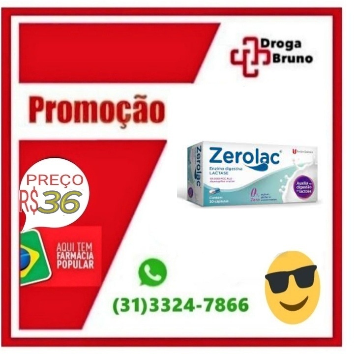 Zerolac enzima lactase preço