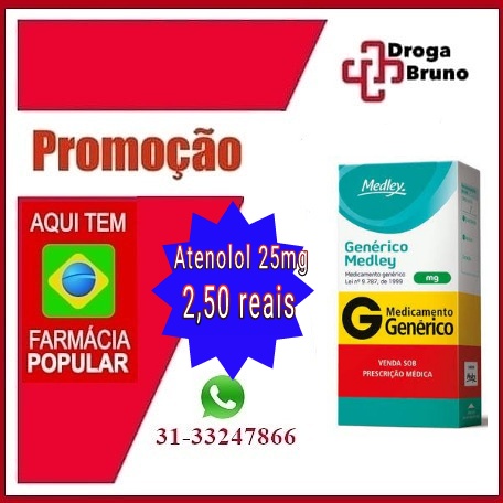 Atenolol 25mg preço Medley