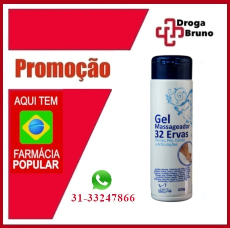 Gel Massageador 32 Ervas preço bh