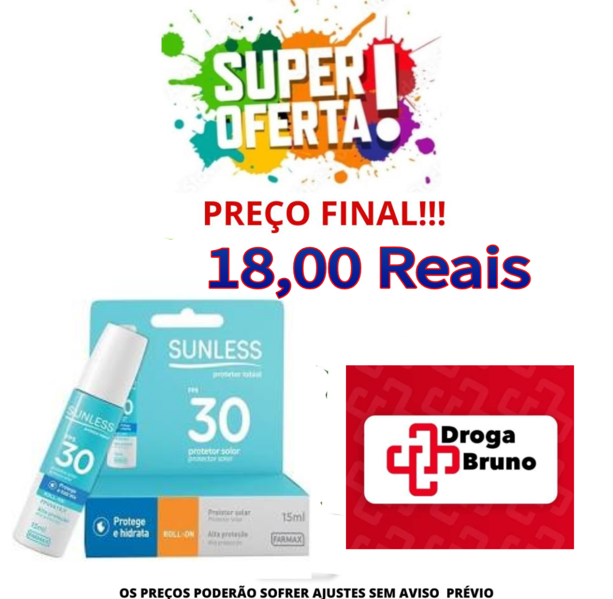 Promoção protetor solar labial FPS 30 