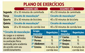 plano de exercícios