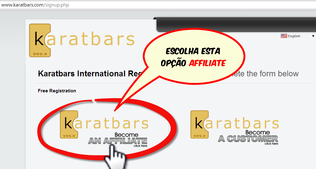 Cadastro Karatbars passo 2