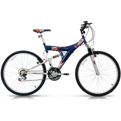 Bicicleta Aro 26 Full Suspension TB-100 XS 18 Marchas - Track & Bikes