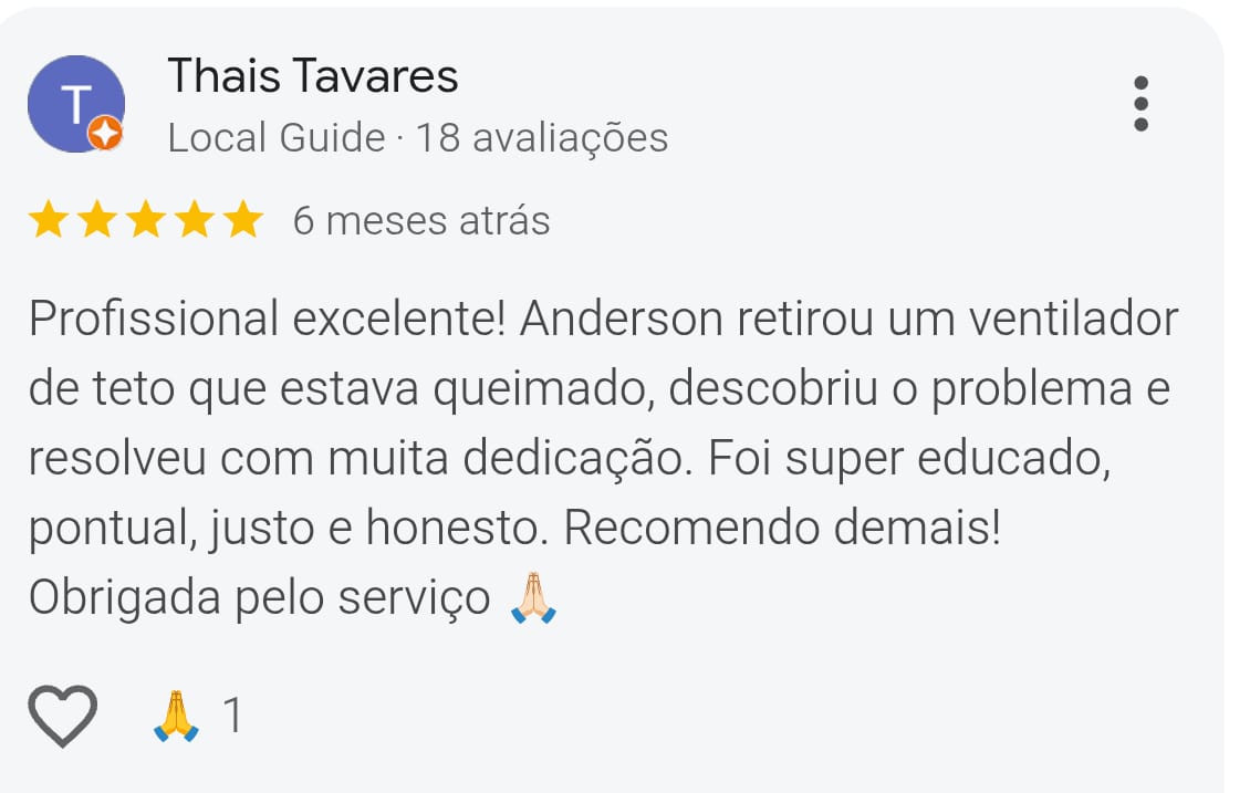 Avalia&ccedil;&atilde;o positiva de Thais Tavares