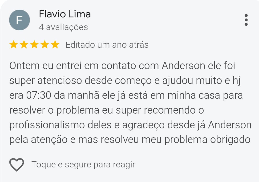 Avalia&ccedil;&atilde;o positiva de Flavio Lima