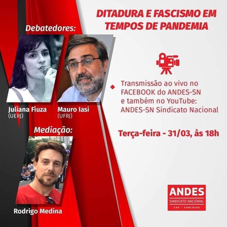 Debate Ditadura e fascismo em tempos de pandemia