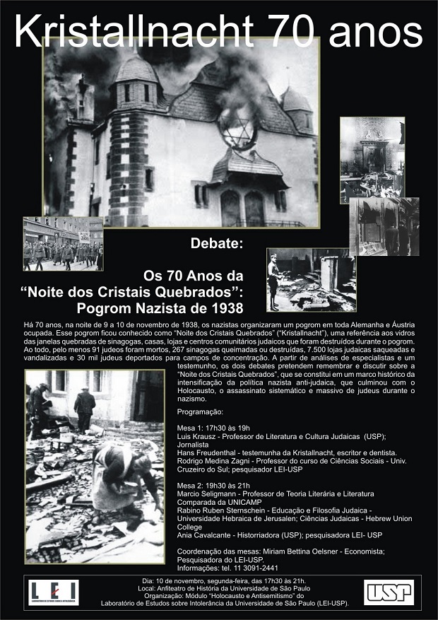 Seminário Kristallnacht 70 anos