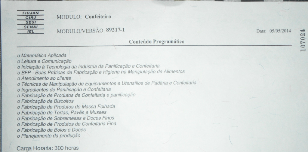 Diploma de Confeitaria