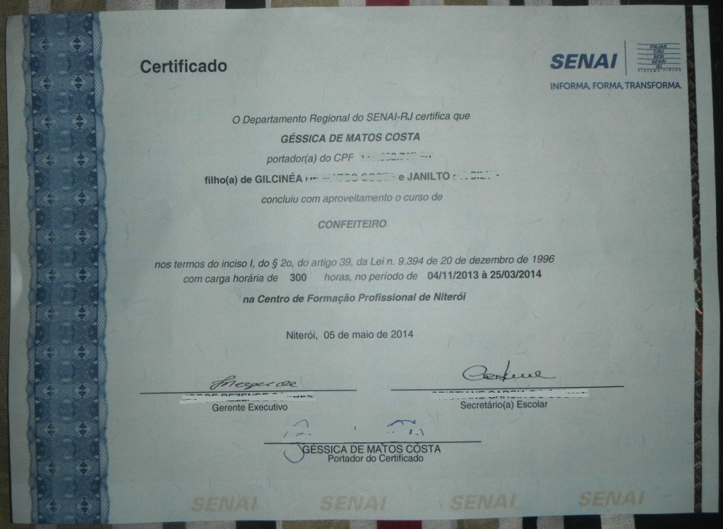 Diploma de Confeitaria