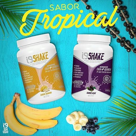 shakes em diversos sabores. Shake sabores de Banana e de Açaí