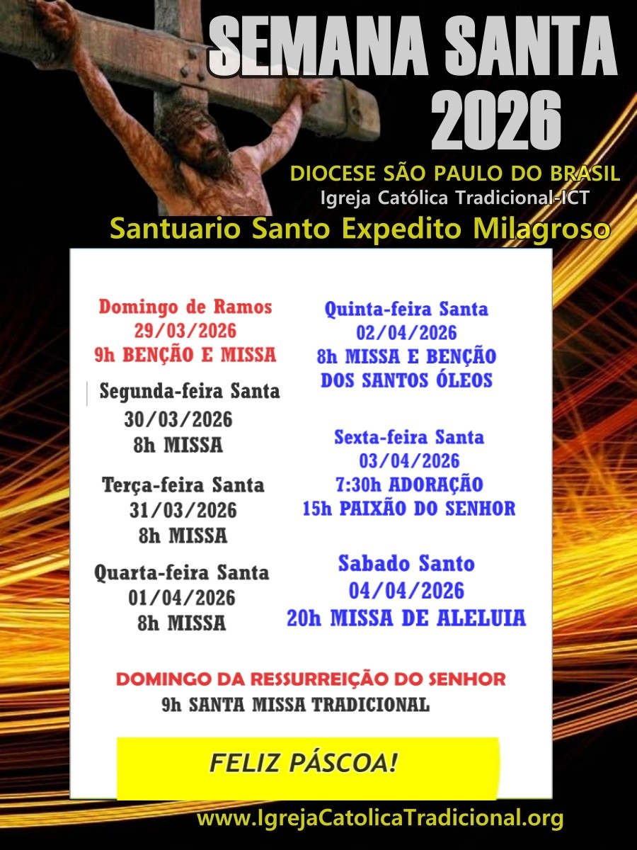 Programa&ccedil;&atilde;o da Semana Santa 2026