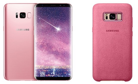 Fabricante Samsung lançou novo smartphone “Galaxy S8+” na cor rosa pink
