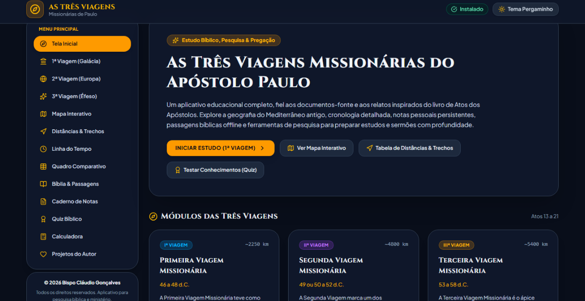 AS TR&Ecirc;S VIAGENS MISSION&Aacute;RIAS DO AP&Oacute;STOLO PAULO