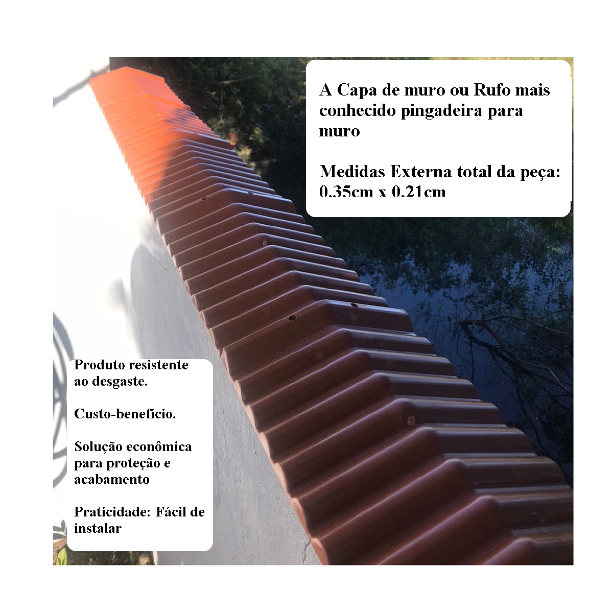 Capa de muro cor terracota
