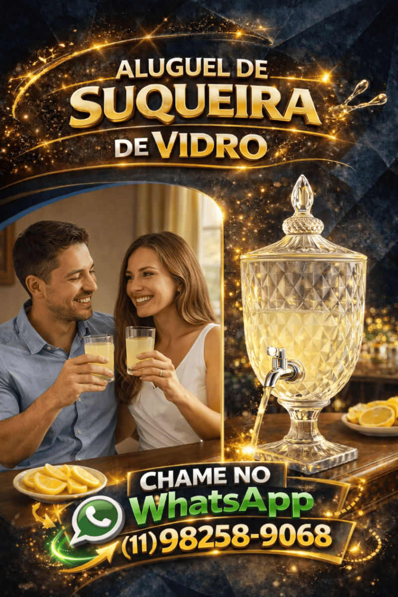 aluguel de suqueiras de vidro